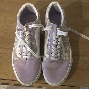 Vans Purple and White Old Skool Sneakers
